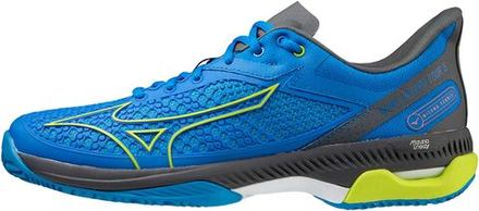 Теннисные кроссовки Mizuno Wave Exceed Tour 5 CC - peace blue/acid lime/iron gate