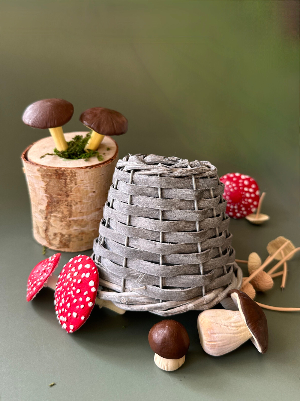 Молд силиконовый для творчества "Грибы - грибочки. Мухоморы" / форма для масс для лепки, мыла, воска и эпоксидной смолы