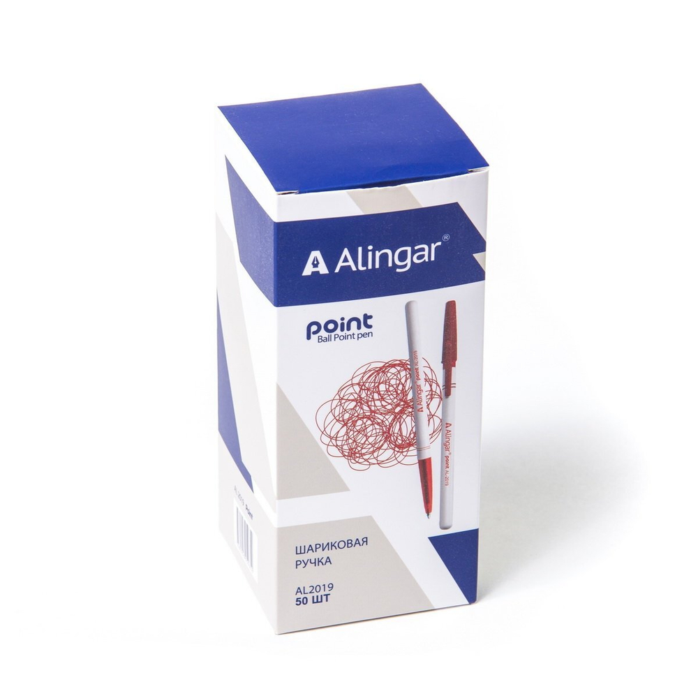 Ручка шариковая Alingar "Point", красная, 0,7мм