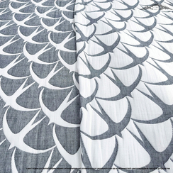 Хлопковый жаккард двусторонний рисунок №2 | ш.245 см | 265 г/м² | хлопок-100%