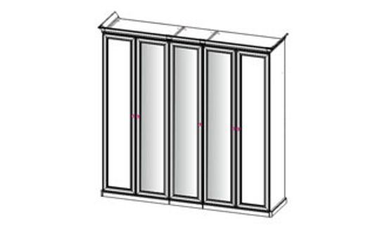 Шкаф  АФИНА 5-ти ств. корень крем с зеркалами