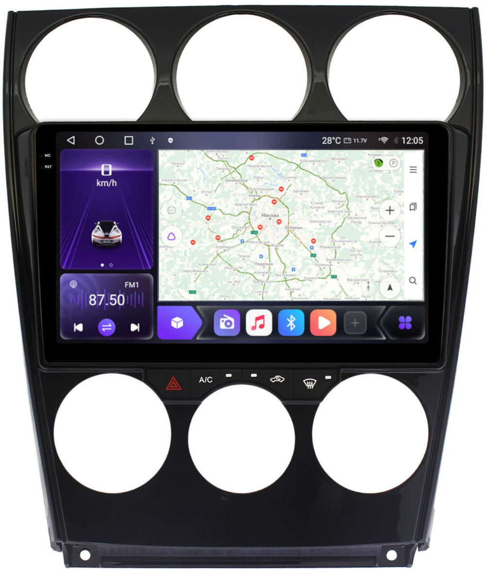 Магнитола для Mazda 6 2002-2007 - Carmedia SF-9506-C QLed+2K, Android 12, TS10,  CarPlay, 4G SIM-слот