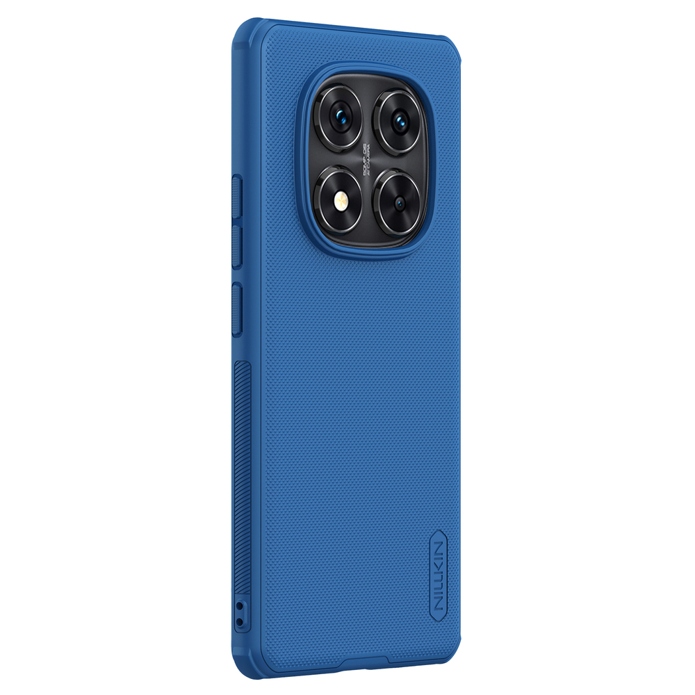 Усиленный чехол синего цвета от Nillkin для Xiaomi Redmi Note 14 Pro 5G и Mi Poco X7 5G, серия Super Frosted Shield Pro