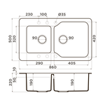 Мойка Omoikiri Maru 86-2-BE Tetogranit | Ваниль