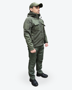 Флисовая кофта с капюшоном, Олива