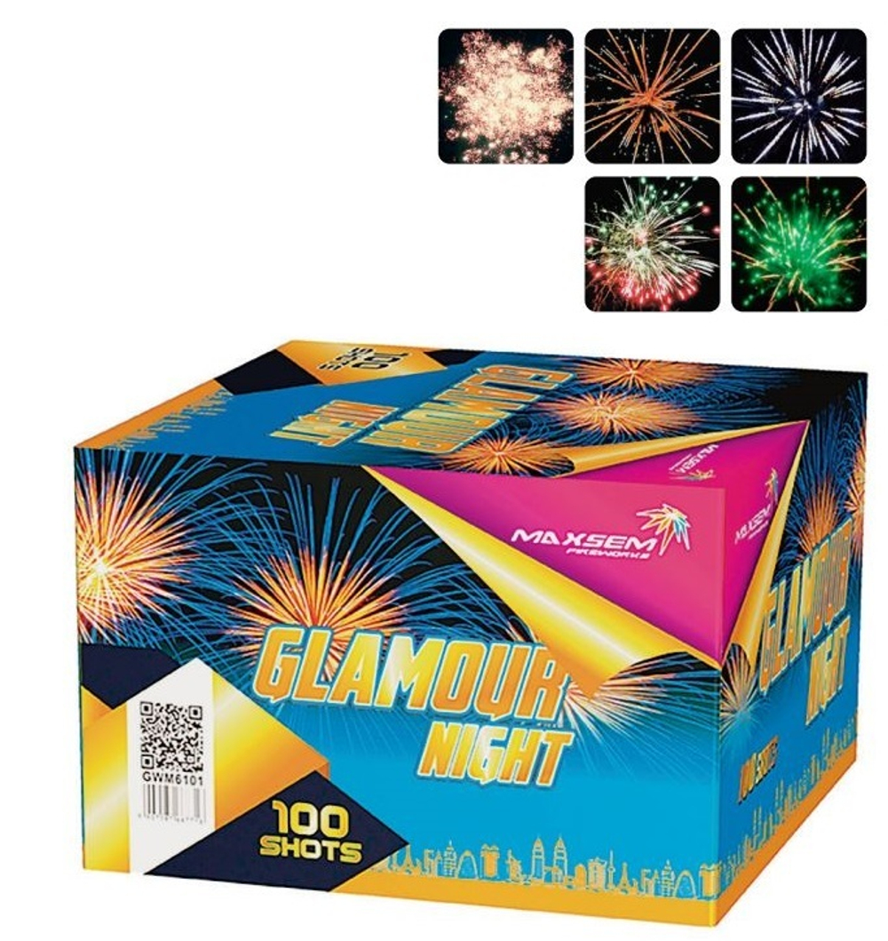 Батарея салютов "Glamour Night" GWM6101 100 залпов * 1,2"  (1/1)