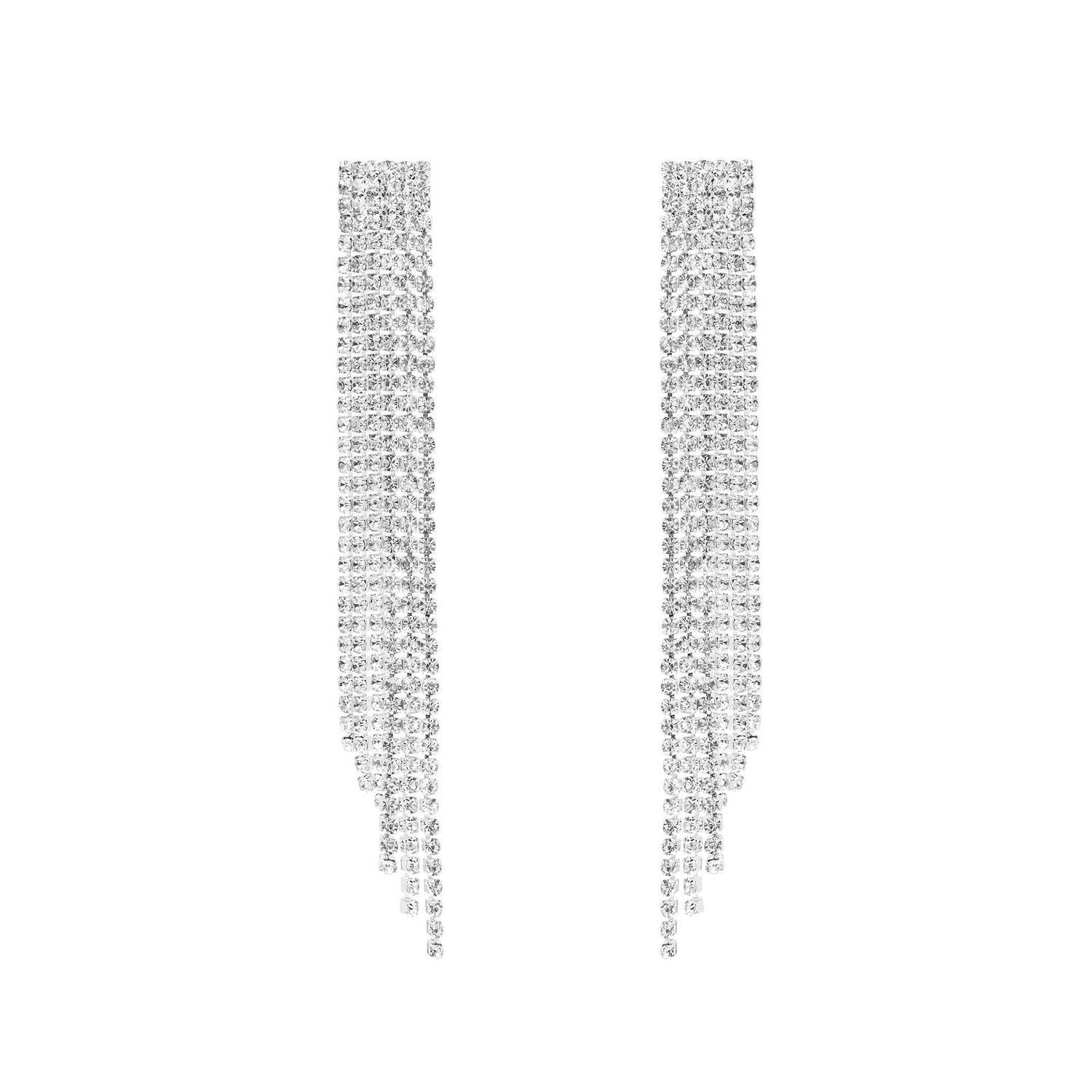 Серьги Square Base Crystal Earrings