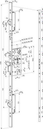 Многоригельный замок MEDIATOR 629X600PZ