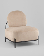 Кресло Стоун велюр рельефный бежевый