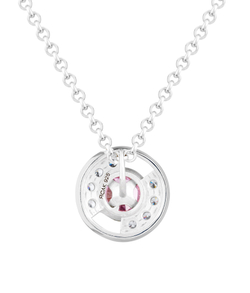 Подвес из серебра со вставками из розового и бесцветных фианитов