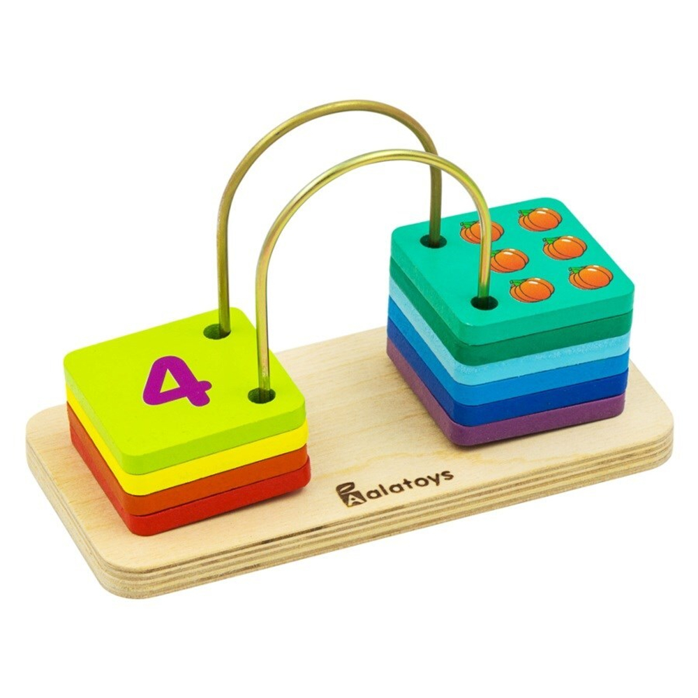 Счёты перекидные, развивающая игрушка для детей, обучающая игра из дерева