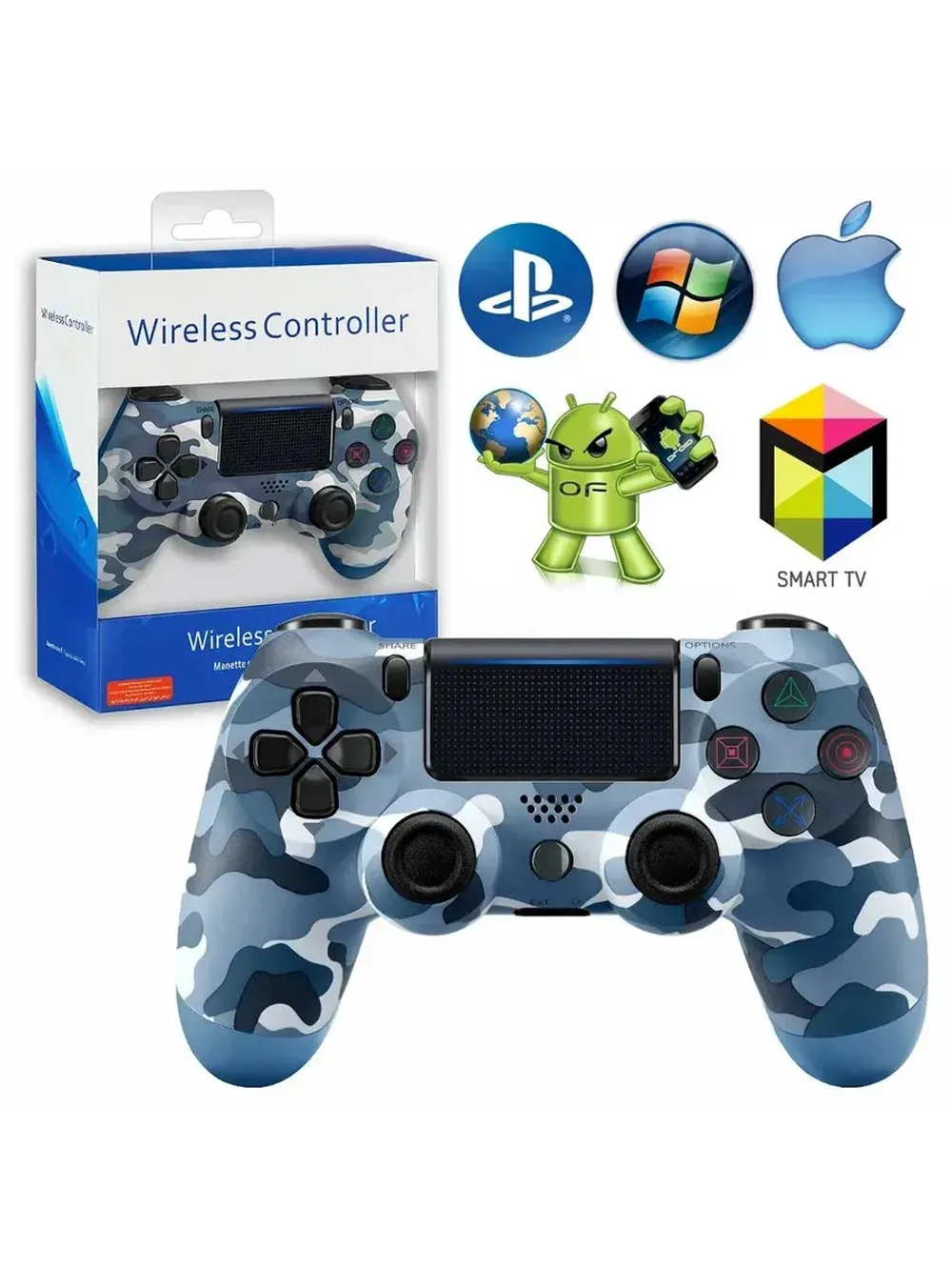 Джойстик беспроводной для PS4 и ПК