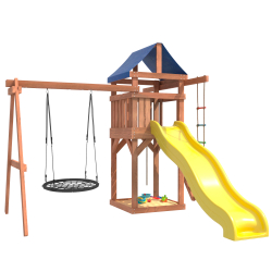 Детская площадка с качелями гнездо 100 см IgroWoods для улицы и дачи