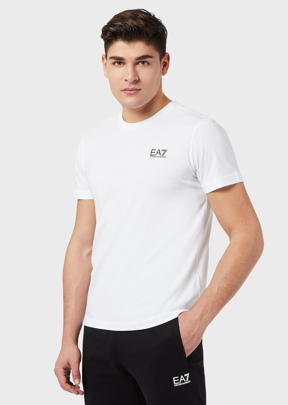 Мужская теннисная футболка EA7 Man Jersey T-Shirt - white