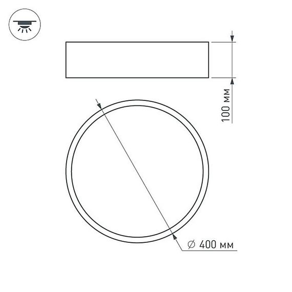 Потолочный светодиодный светильник Arlight SP-Tor-Pill-R400-25W Day4000 022996(1)