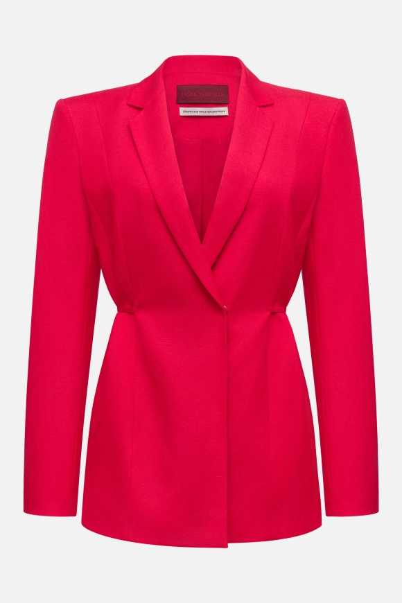 Льняной жакет с завязками