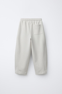 ZARA КОМПЛЕКТ ИЗ ТОЛСТОВКИ И ДЖОГГЕРОВ ИЗ ТКАНИ ИНТЕРЛОК, ЦВЕТ ЛЬДА