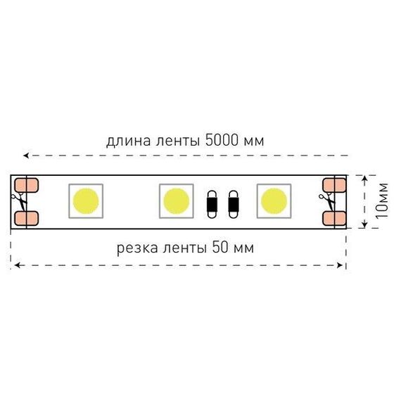 Светодиодная лента SWG 14,4W/m 60LED/m 5050SMD холодный белый 5M 001779