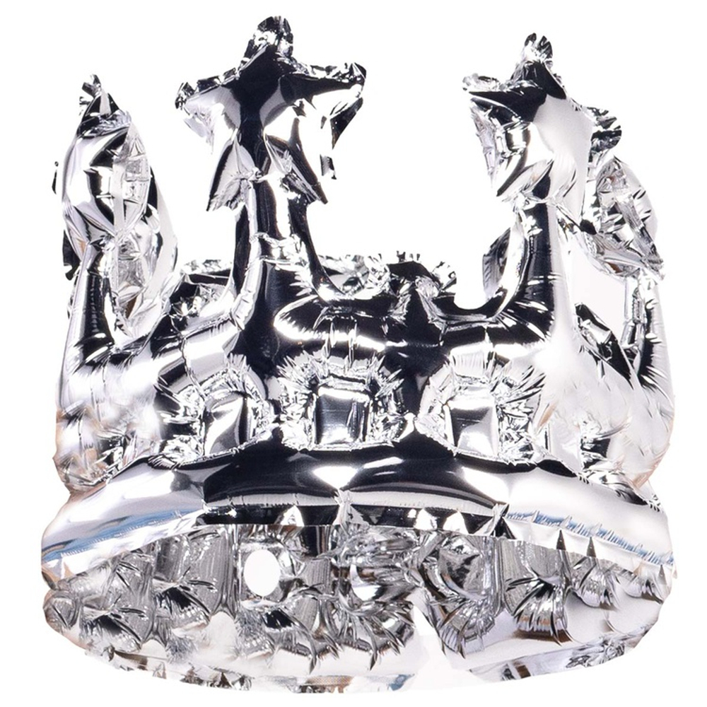 Шар Фольгированный Корона серебро (Серебряный)