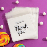 Пакет БОПП с липкой лентой, "Спасибо", 10*10+3см 9618240