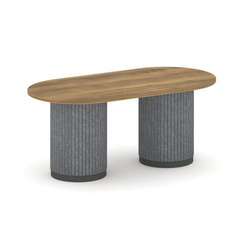 Felto Стол переговорный овальный PR.C.SPRG-006.D Сандал Янтарный/Металл Антрацит/Морская Галька 1800