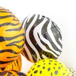 Шар (18"/46 см) Круг, Анималистика, Пятнистый окрас, Зебра