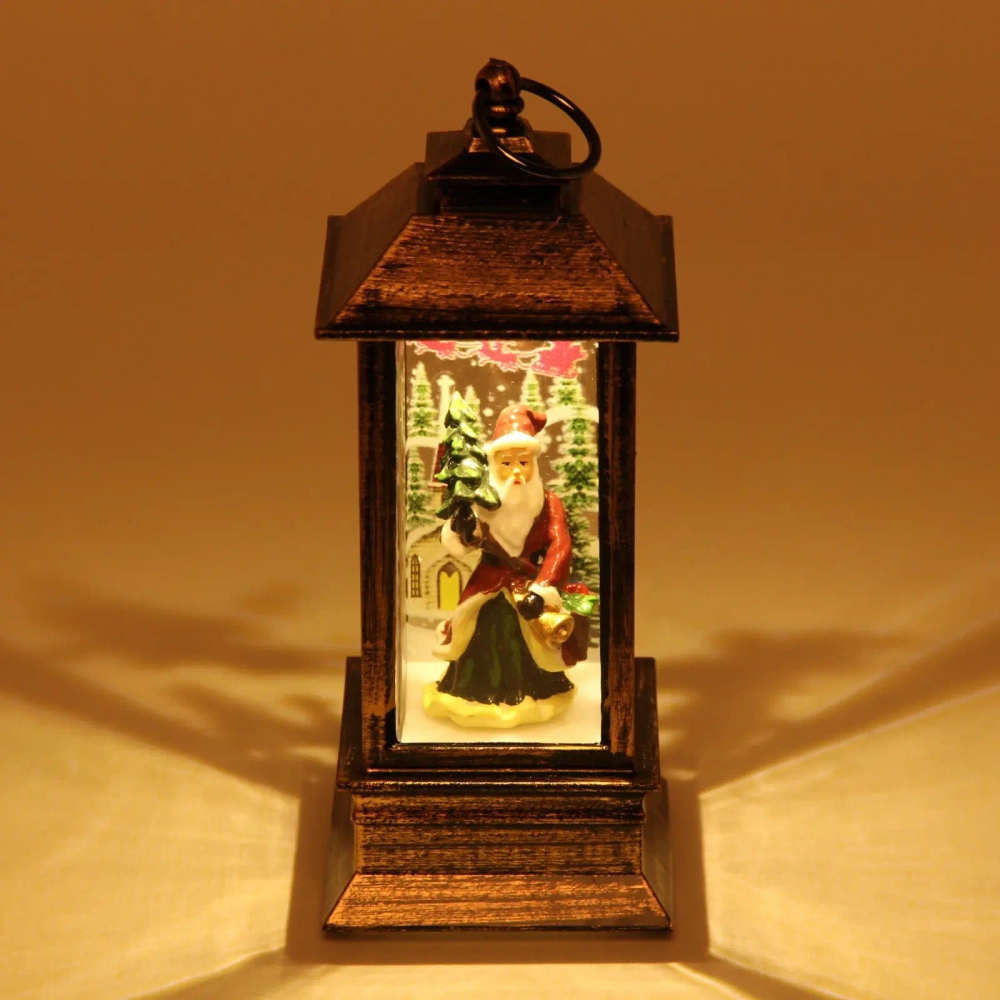 Сувенир с подсветкой «Фонарь с сказочным гостем» 5,3*5,3*12,5 см