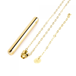 Золотистый вибромассажер-кулон Necklace Vibe