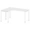 Metal System Стол криволинейный левый на П-образном м/к БП.СА-4 (L) Белый/Металл Белый 1600*1200*750