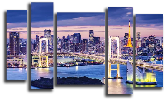 Модульная картина "Радужный мост"