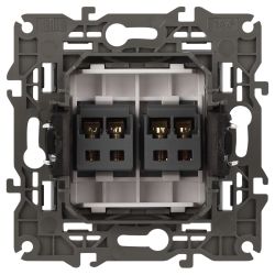 Розетка ЭРА Elegance 14-3112-03 аудио двойная IP20 алюминий