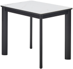 Стол М-City DISAUR Тет-А-Тет 110 Белый мрамор, керамика, Черный каркас