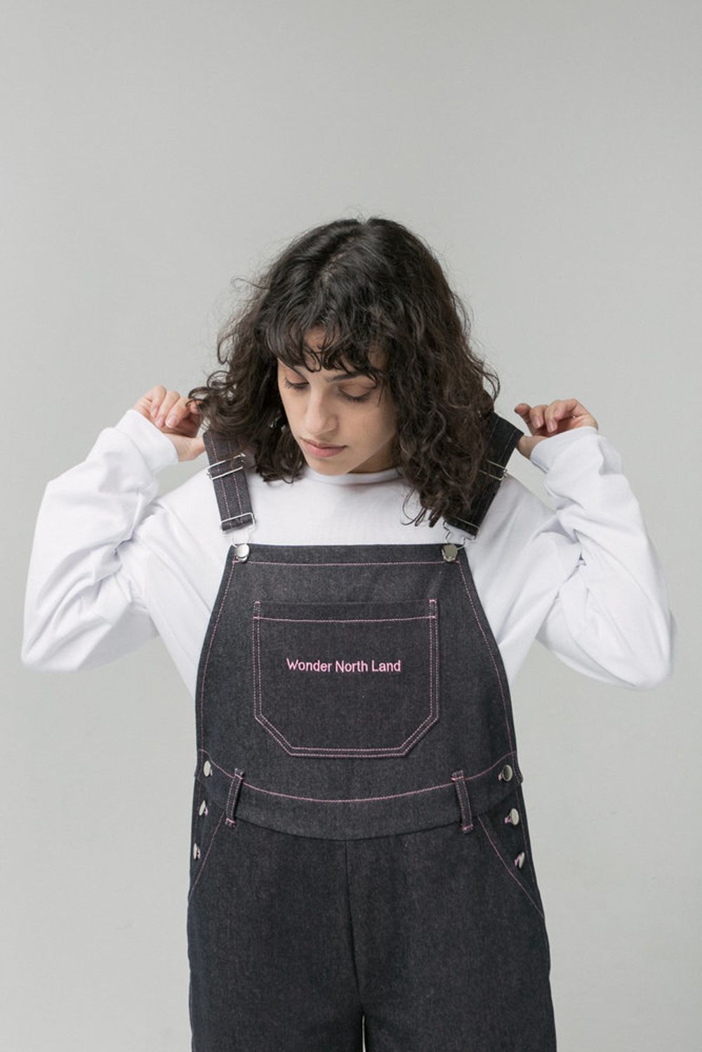 Купить Комбинезон Dark Blue/Pink Джинсовый Комбинезон Dark Blue/Pink Джинсовый