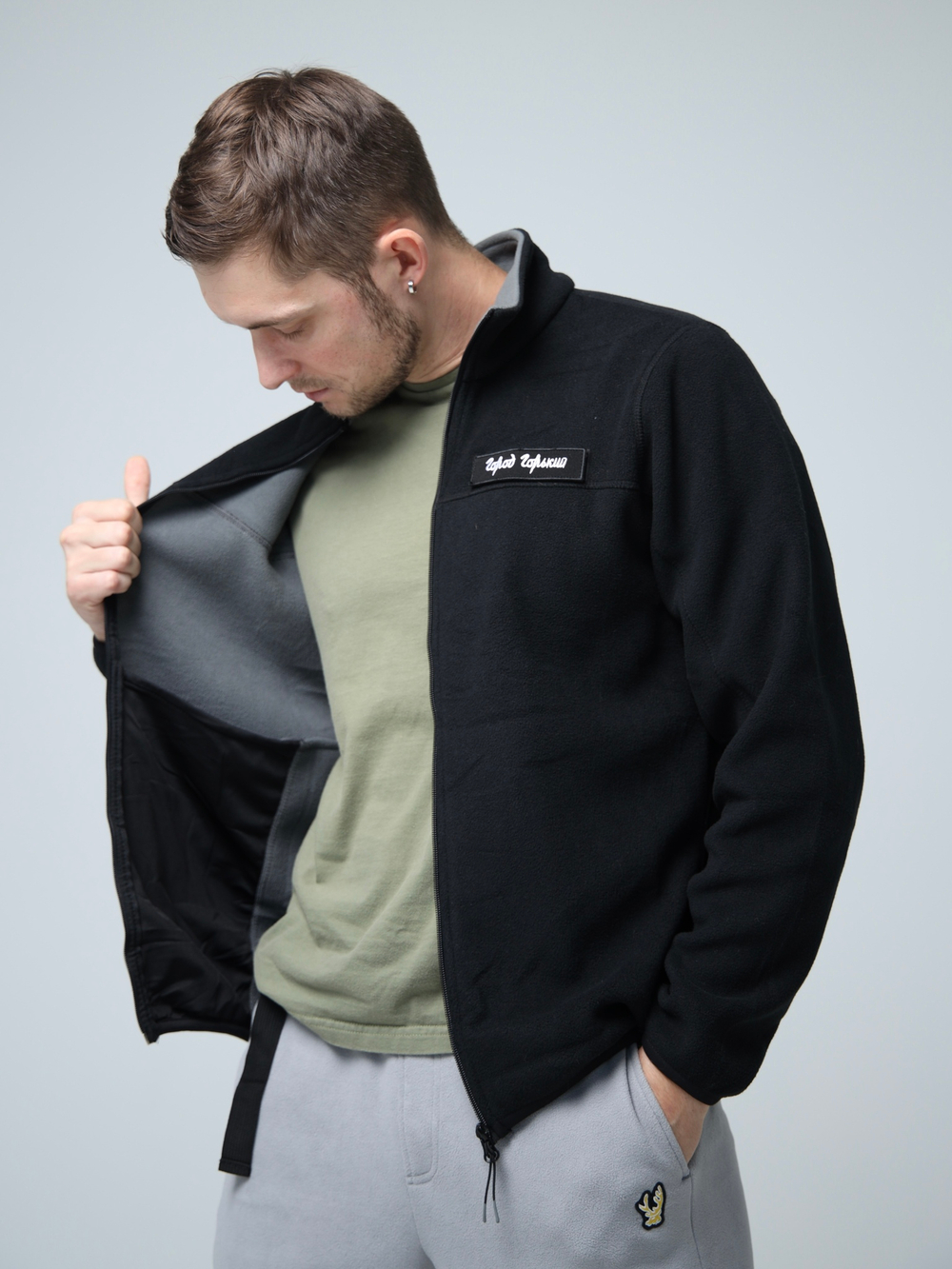 худи толстовка кофта олимпийка Город Горький флис флисовая черная черный