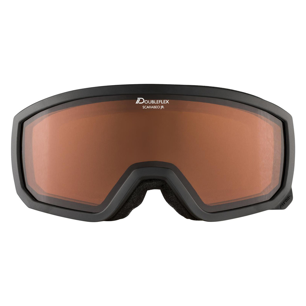 Очки горнолыжные ALPINA Scarabeo Jr. Black Matt/Orange S2 (б/р)