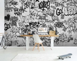 Фотообои Vimala "Граффити" 400Х270, обои виниловые, обои в гостиную, спальню