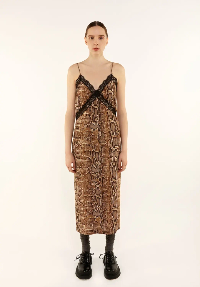 Платье «Полина», коричневый