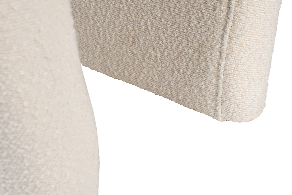 Банкетка 54x40x45см Garda Decor белая букле в минималистичном стиле