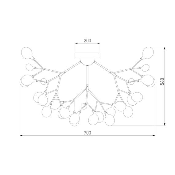 Потолочная люстра Bogates Lamella 556