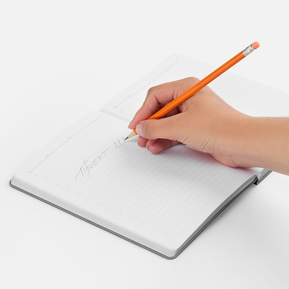 Карандаш простой Hand Friend с ластиком, оранжевый