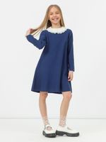 Платье для девочки в школу AT1082 сапфировый