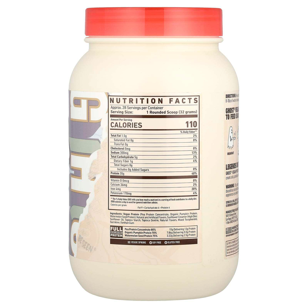 Ghost, Vegan Protein, тесто для банановых блинов, 896 г (2 фунта)