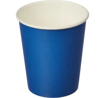 Стакан бумажный 1сл 250мл d=80мм для горячего синий