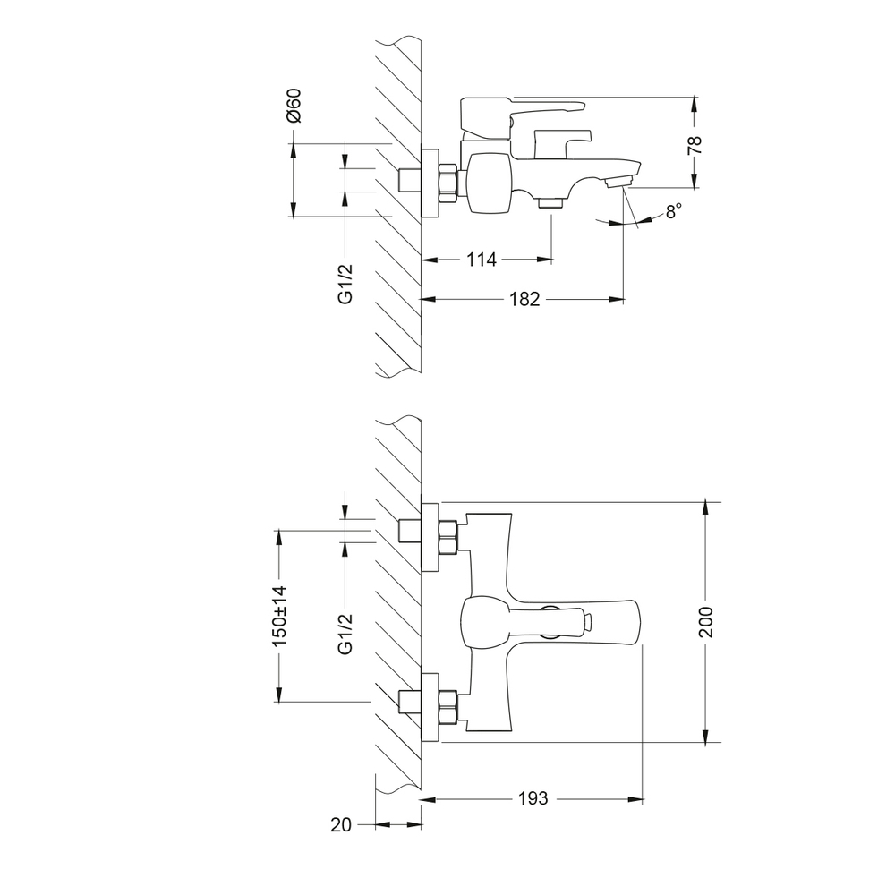 Смеситель Lemark Evitta LM0514C для ванны