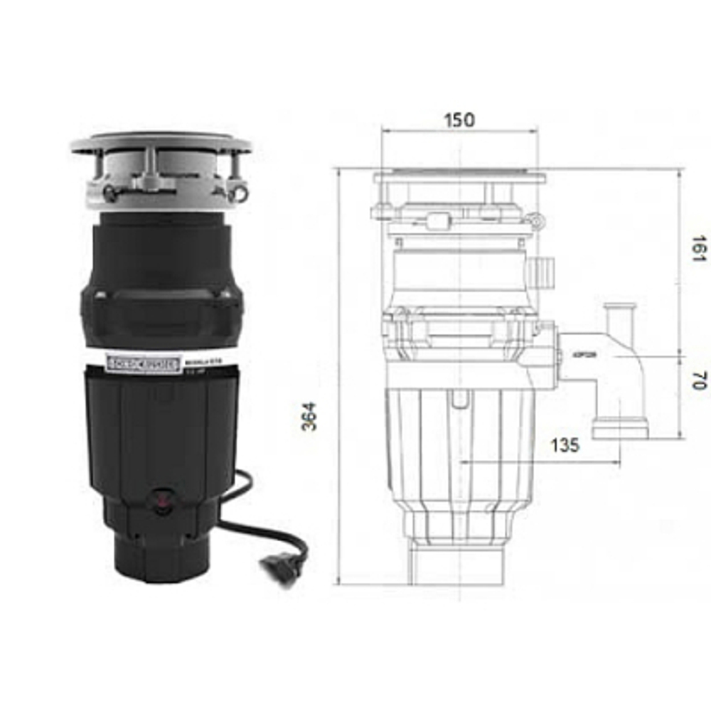 Измельчитель пищевых отходов Bone Crusher BC 610