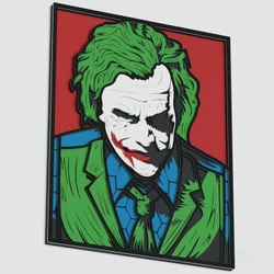 3D Картина по номерам из дерева Джокер (Хит Леджер), 23x30 см