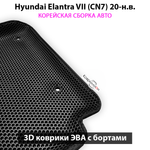 Передние автомобильные коврики ЭВА с бортами для Hyundai Elantra VII (CN7) 20-н.в. Корейская сборка