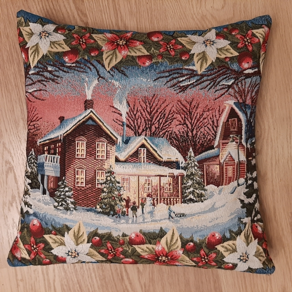 Декоративный гобеленовый чехол для интерьерной подушки (47*47) Волшебный вечер