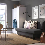 Диван-кровать 3-местный - IKEA ÄLVDALEN/ALVDALEN,  81x82x194см, черный, ЭЛЬВДАЛЕН ИКЕА