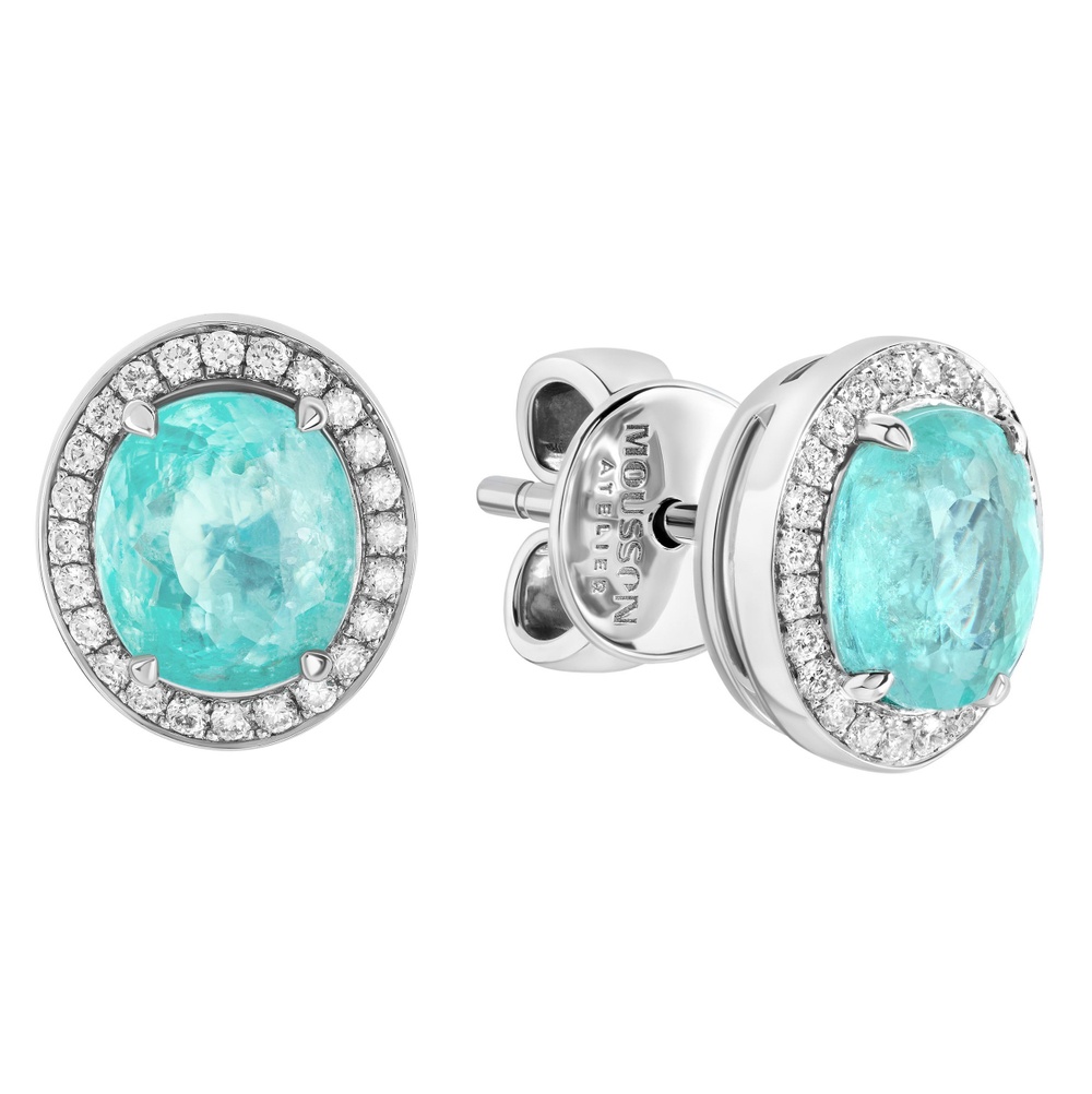 Серьги с Турмалином Параиба и Бриллиантами, E0015-54/1